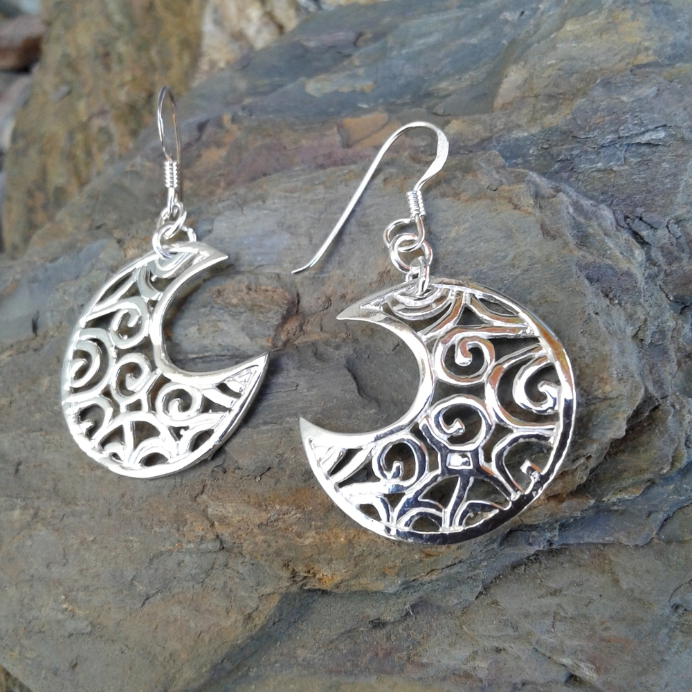 Sterling Silver Celestial Earrings - image 5